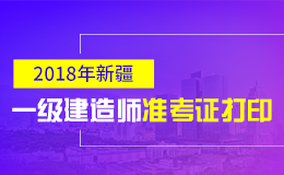 2019年新疆一级建造师准考证打印时间及入口